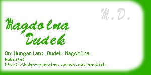 magdolna dudek business card